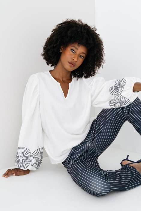 Maicazz witte dames blouse
