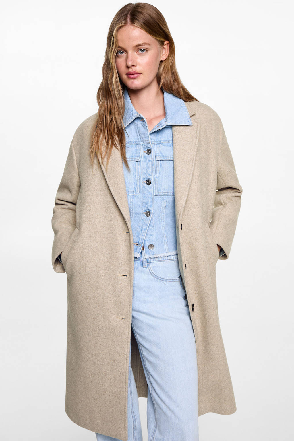 MANGO TEEN manteljas lichtbruin