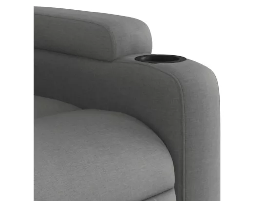 Fauteuil de massage inclinable Gris foncé Tissu