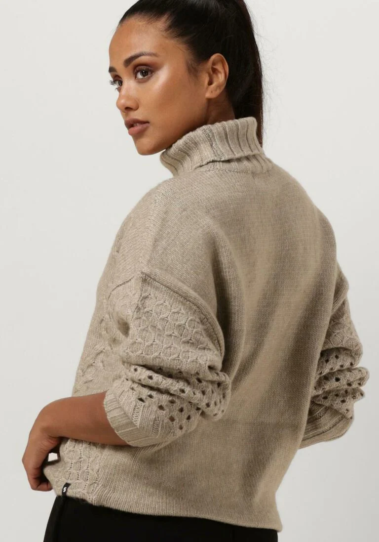 SIMPLE grijze simple coltrui knit-ac-pl-23-1