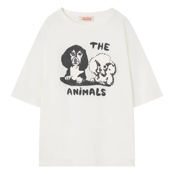 The Animals Observatory T-Shirt Rooster Oversize Chien | Blanc
