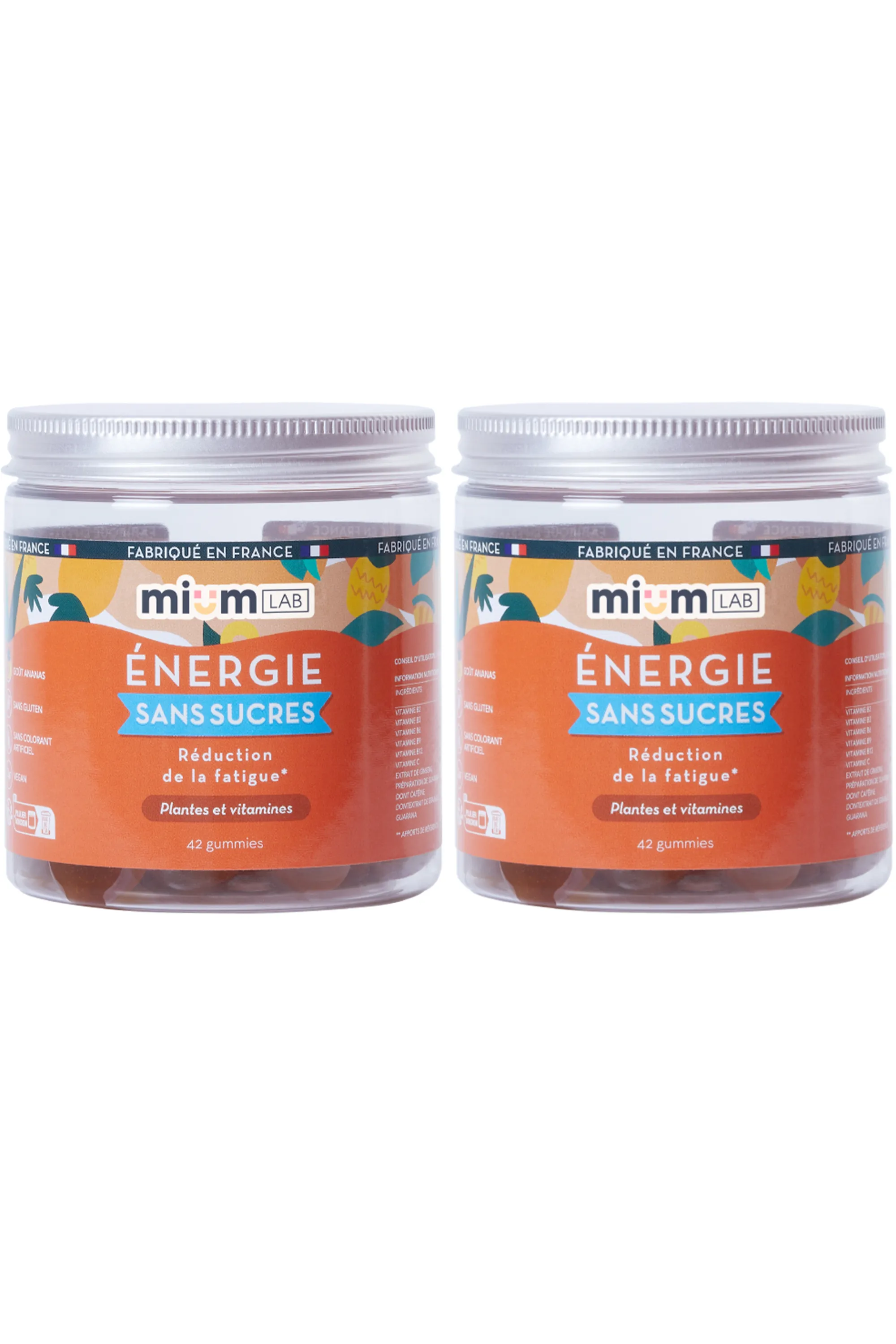 Mium Lab ex Les Miraculeux Compléments alimentaires gummies Energie sans sucres-100 g