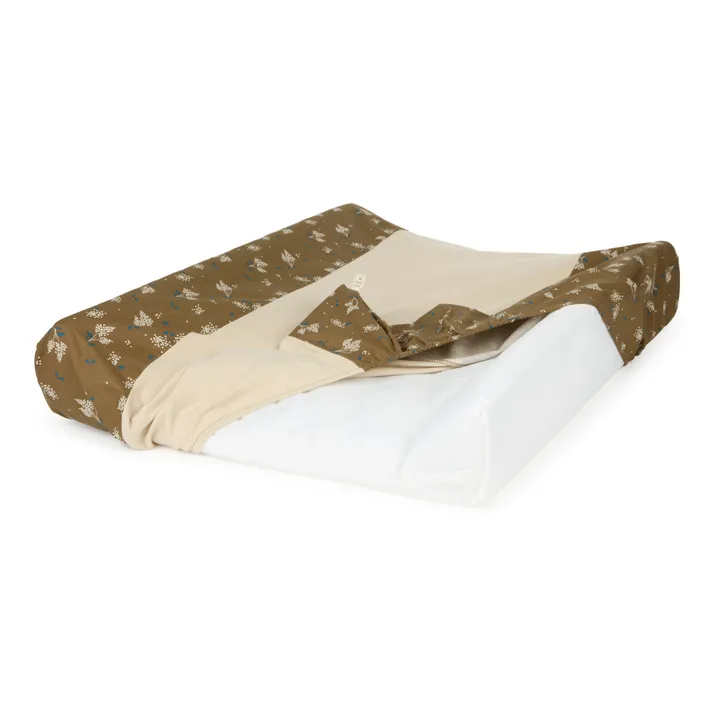 Nobodinoz Matelas à langer Stories en coton bio | Brun