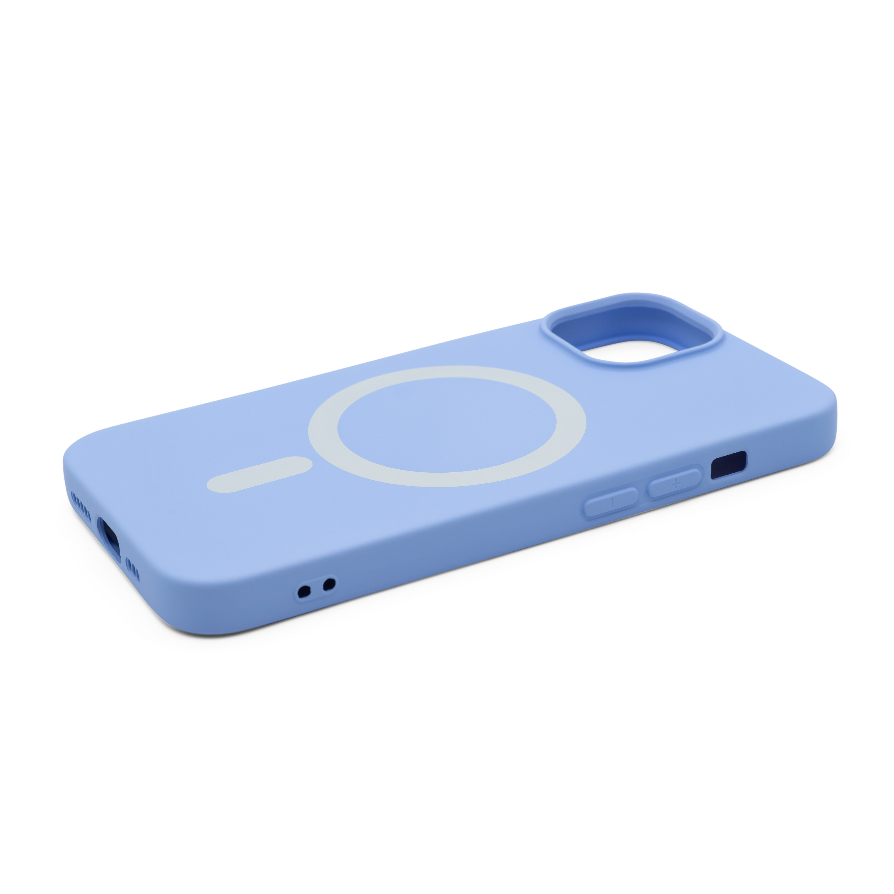 iPhone 14 Pro Max MagSafe Silikon Case Hülle - Blau