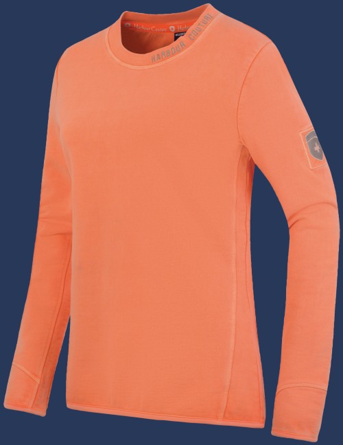 Beachpullover Lady French Terry 400, Neonpeach