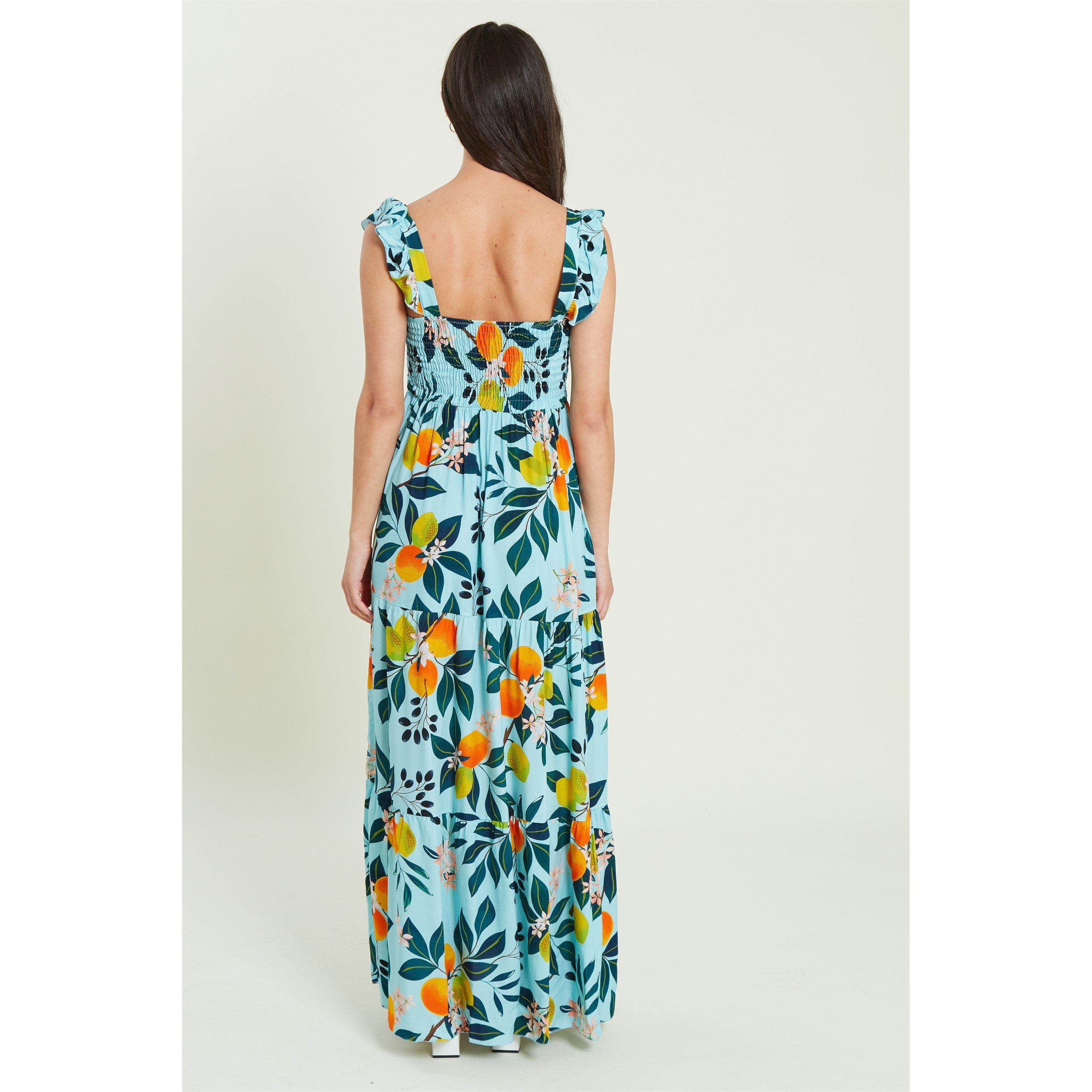 Be You Frill Frill Shoulder Tier Maxi Dress