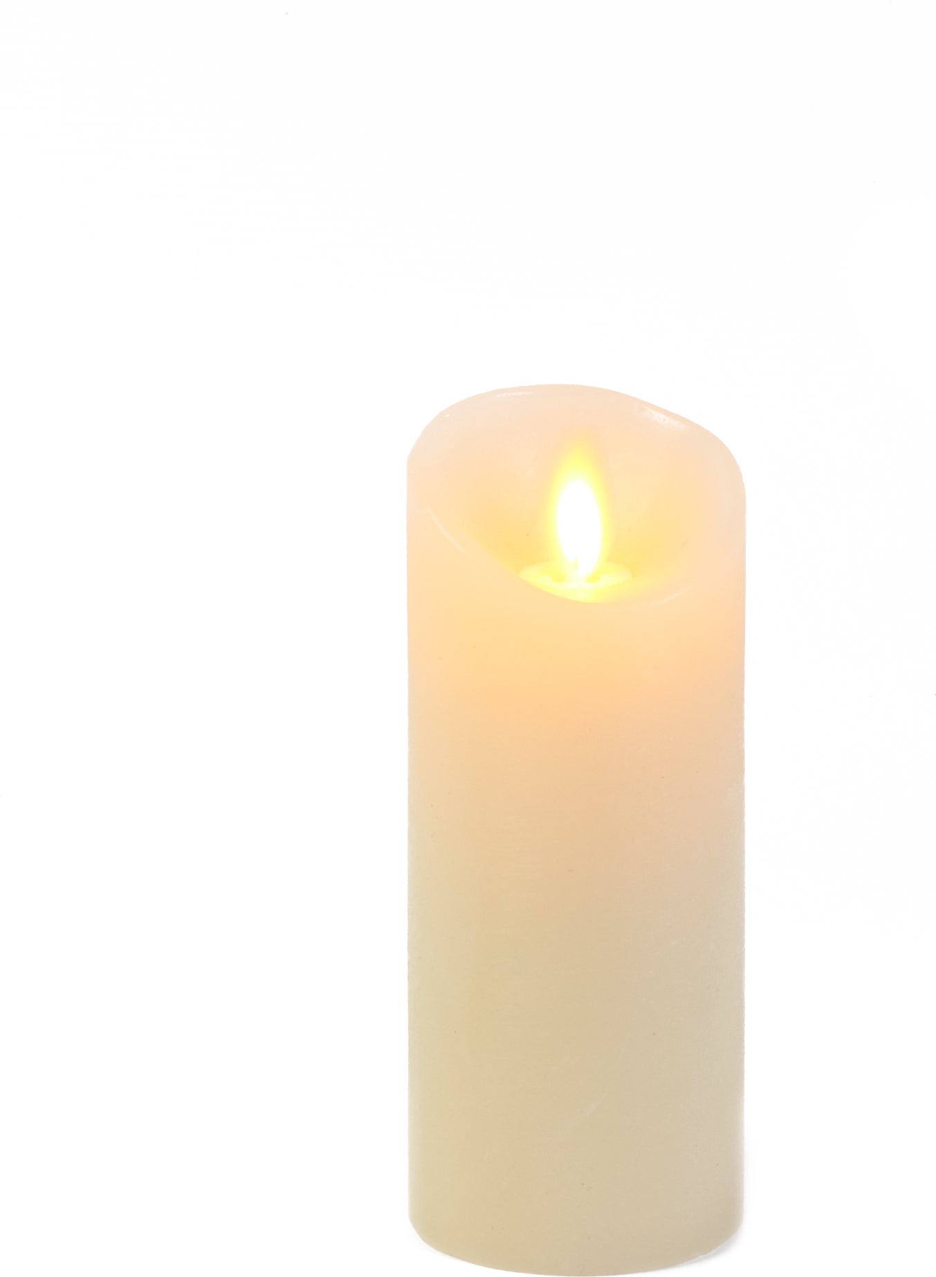 Anna's Collection LED stompkaars Rustiek crème D 5,2 H 12,5 cm 4 stuks