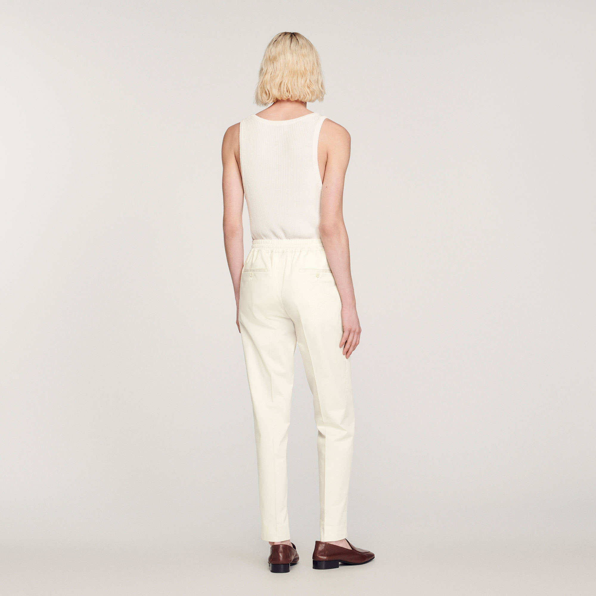 Pantalon droit elastique