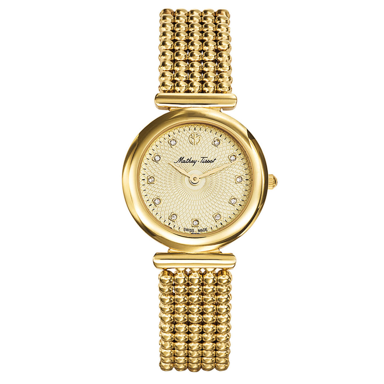 Mathey-Tissot Montre Femme Quartz en Acier Allure dorée
