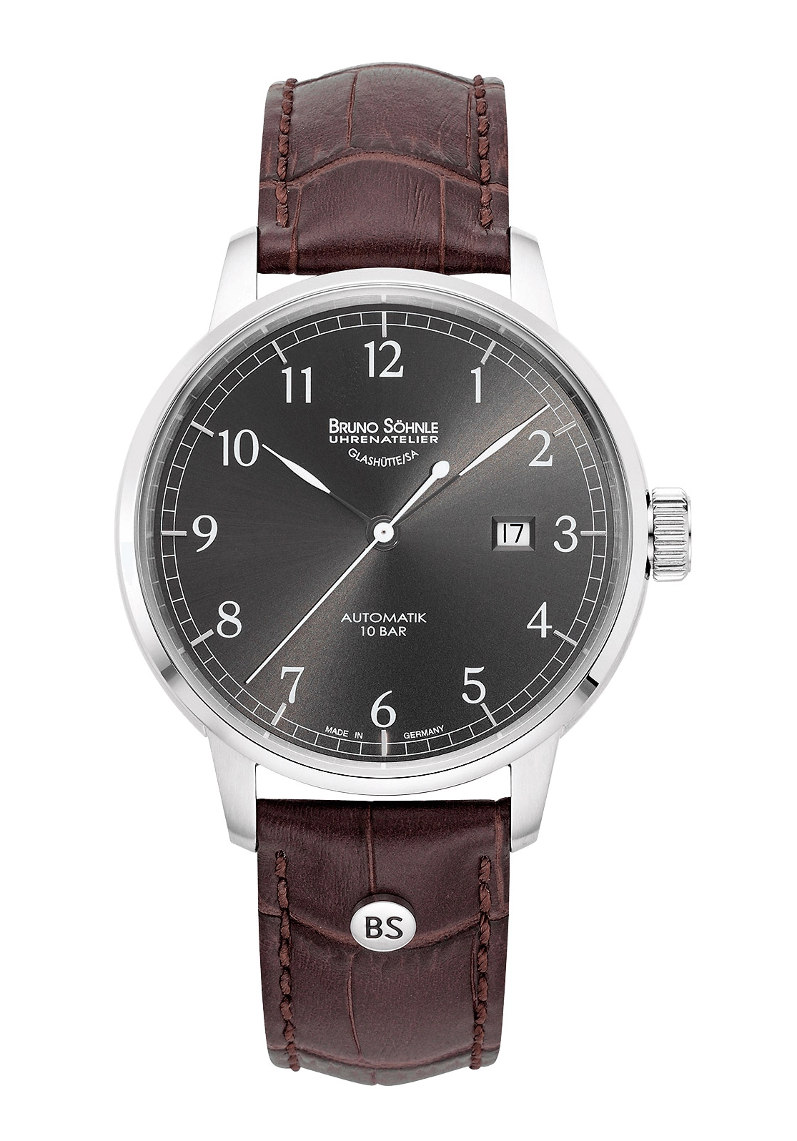 Bruno Söhnle Hamburg Automatik Big Herrenuhr Grau