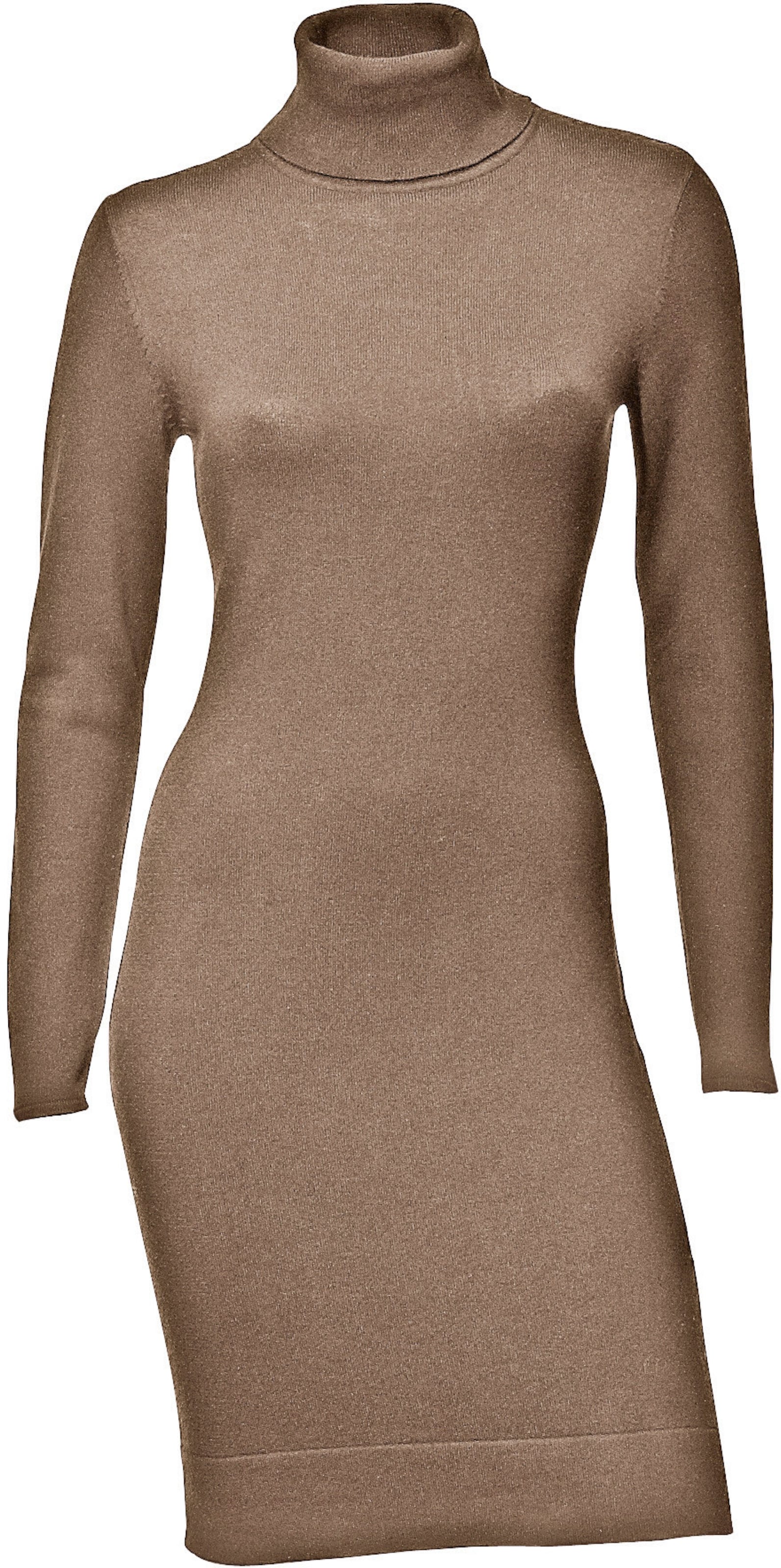 heine Rollkragen-Kleid in camel