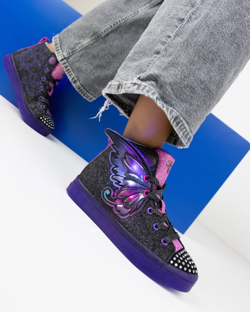 Skechers Twinkle Toes Twi-Lites 2.0 Hoge sneakers  - zwart