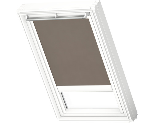 VELUX privacy rolgordijn, kleur nougat, elektrisch, wit frame, RML C02 4163SWL