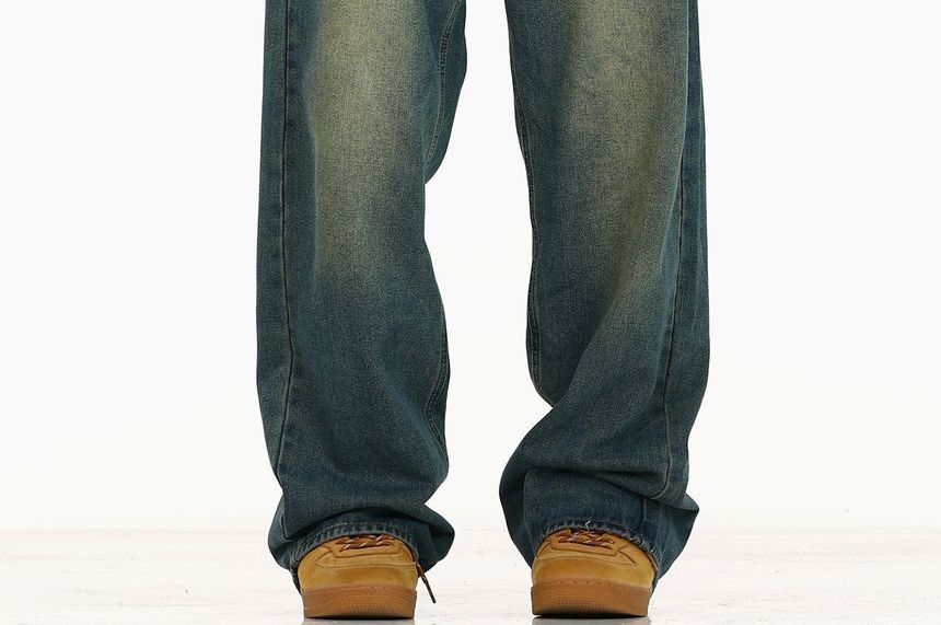 Meiksip - Lage taille rechte pijpen losse jeans