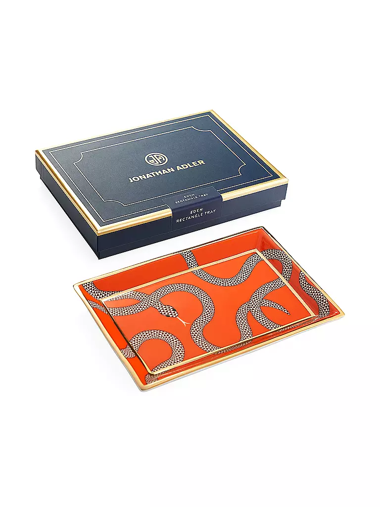 JONATHAN ADLER Schale Rechteckig 17,7x12cm EDEN Orange orange