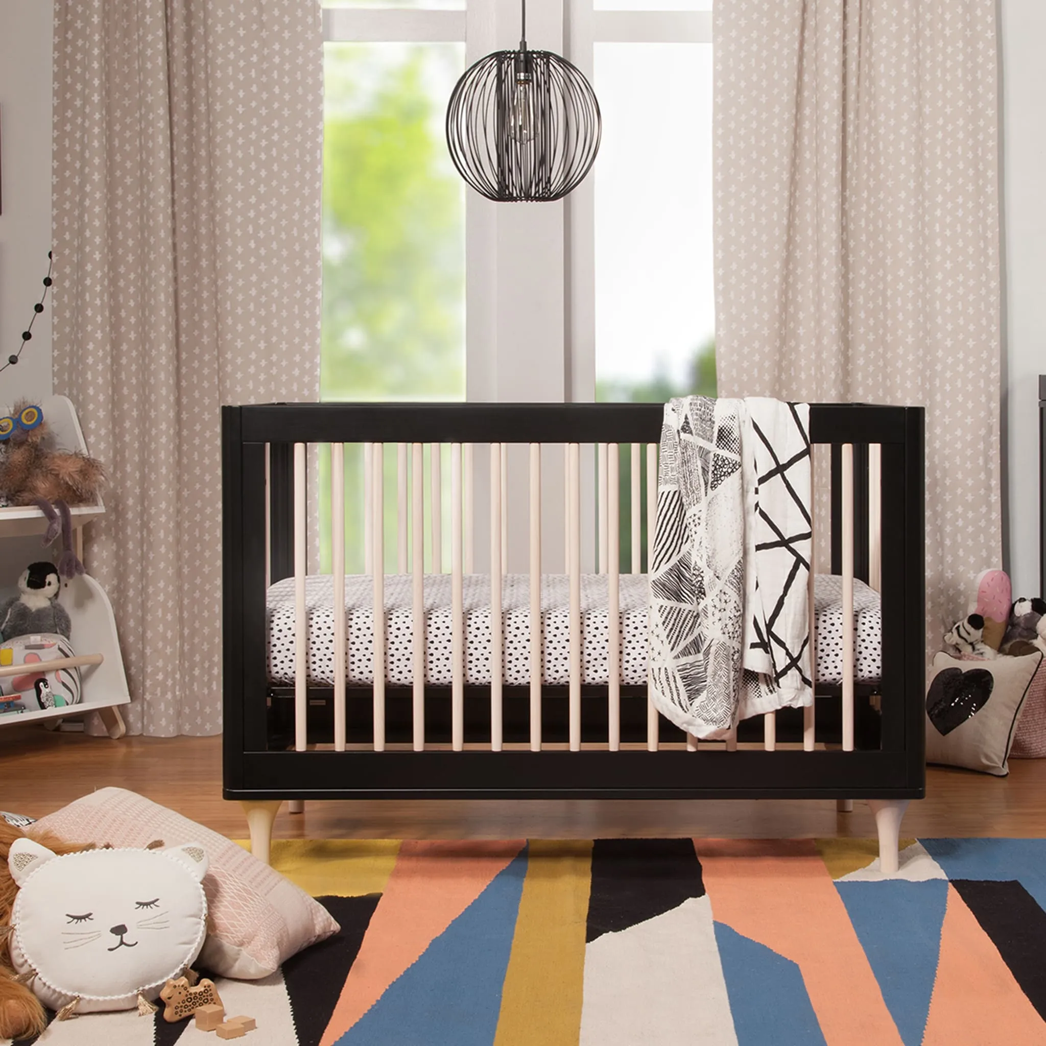 Babyletto Couchette Convertible 3 en 1 Lolly - Noir  Naturel Lavé