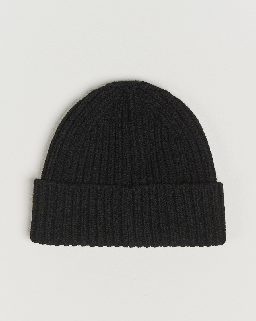 Golden Goose Rib Wool Beanie Black