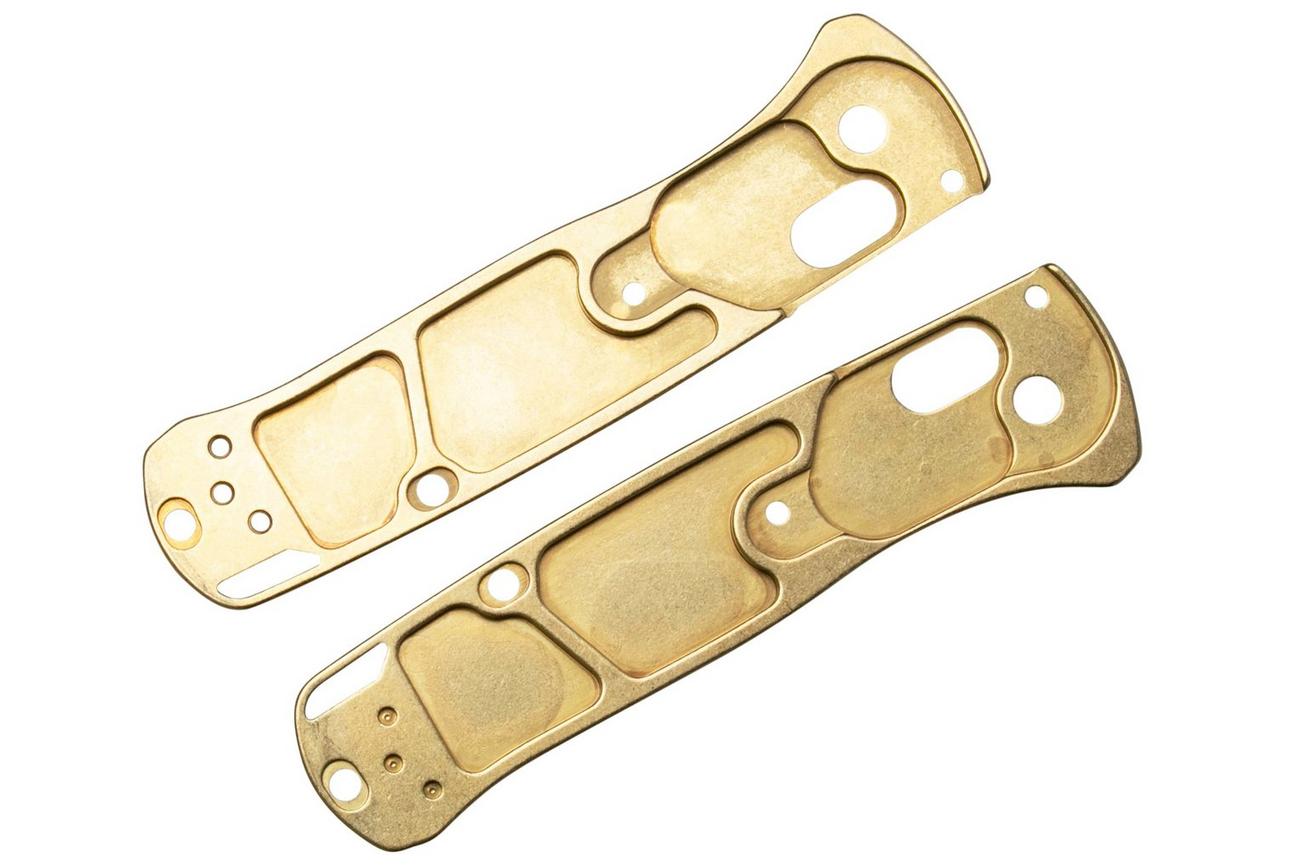 Flytanium Benchmade Mini Bugout Scales, Crossfade Brass
