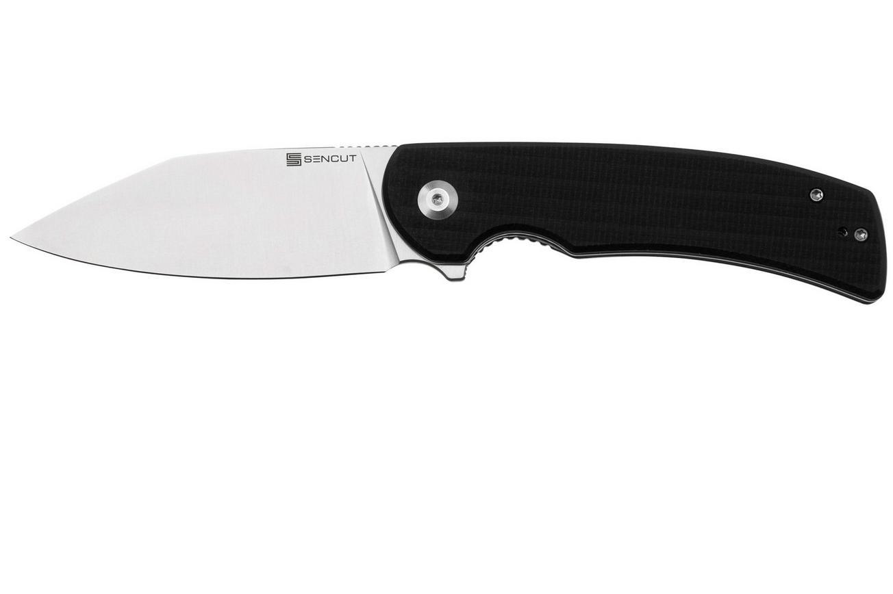 Sencut Omniform S23064-2 Satin, Black Canvas Micarta, zakmes