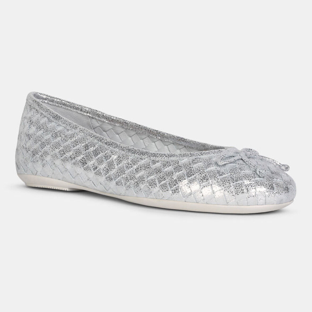 Geox Ballerines en Cuir Palmaria argentées