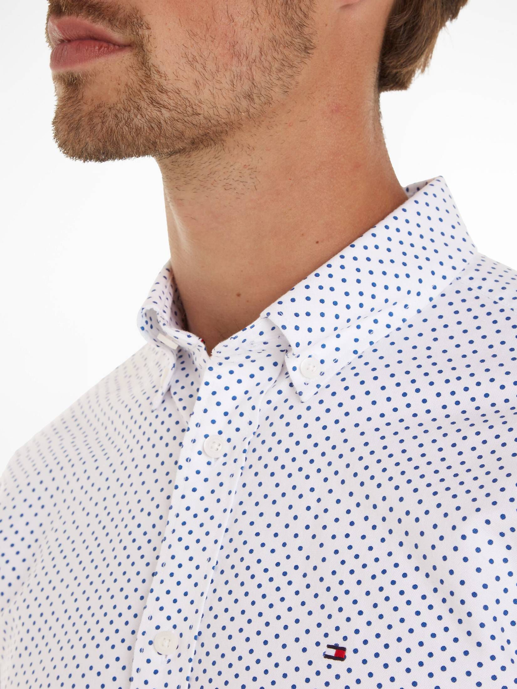 Tommy Hilfiger| Herren Hemd OXFORD DOT PRINT