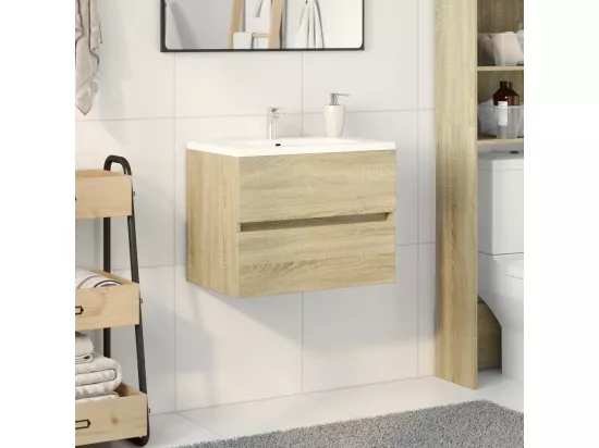 Armoire d'évier Chêne sonoma 60x38,5x45 cm Aggloméré