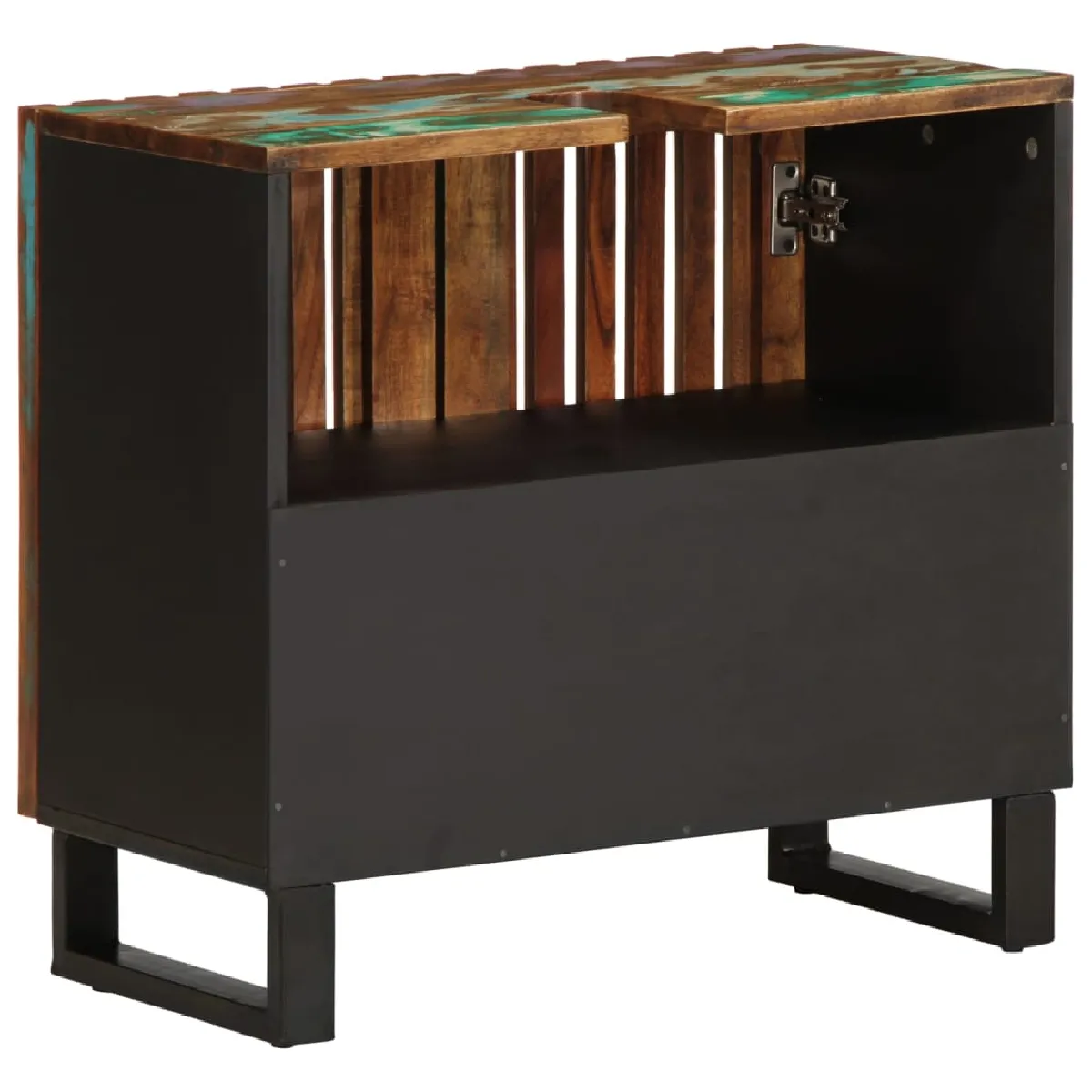 vidaXL Armoire lavabo de salle de bain en bois d'acacia
