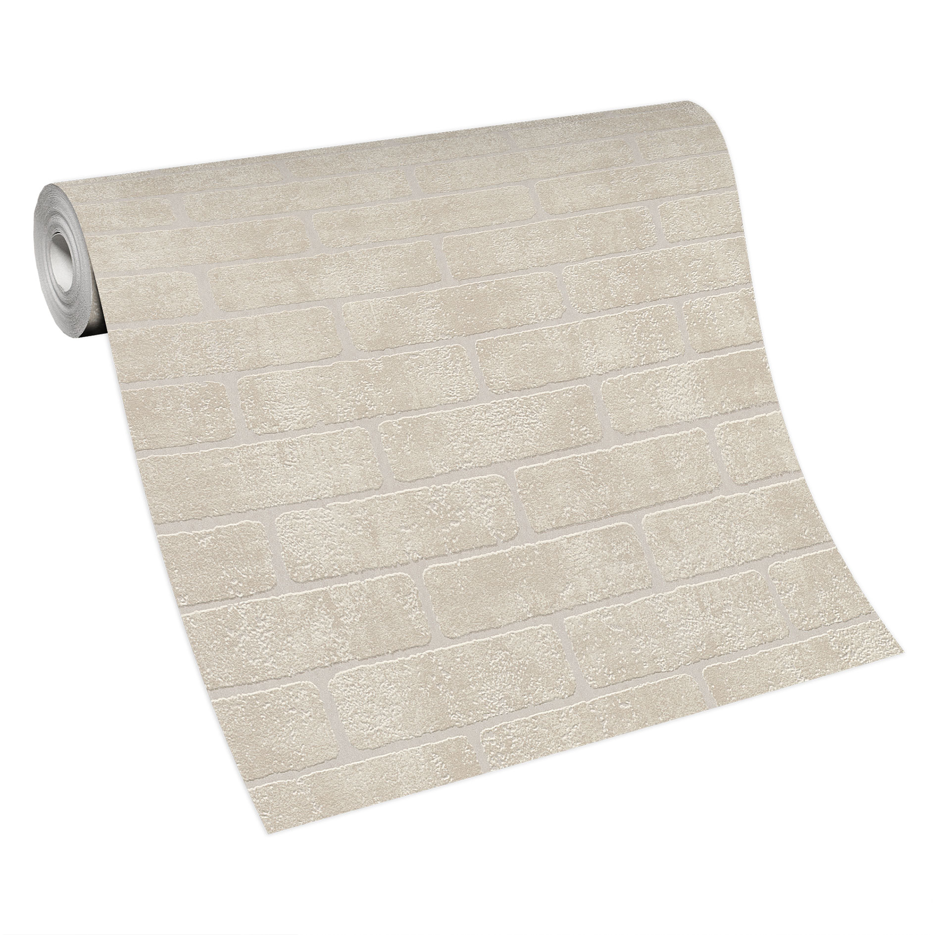 Vliestapete - beige - Steinoptik - 10 Meter