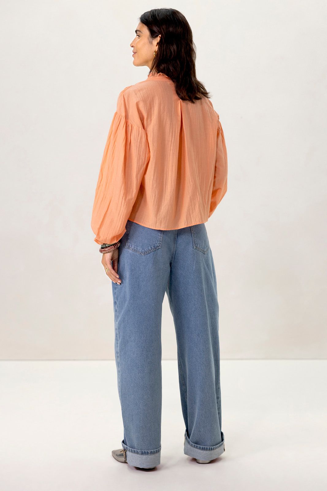 Oranje oversized blouse