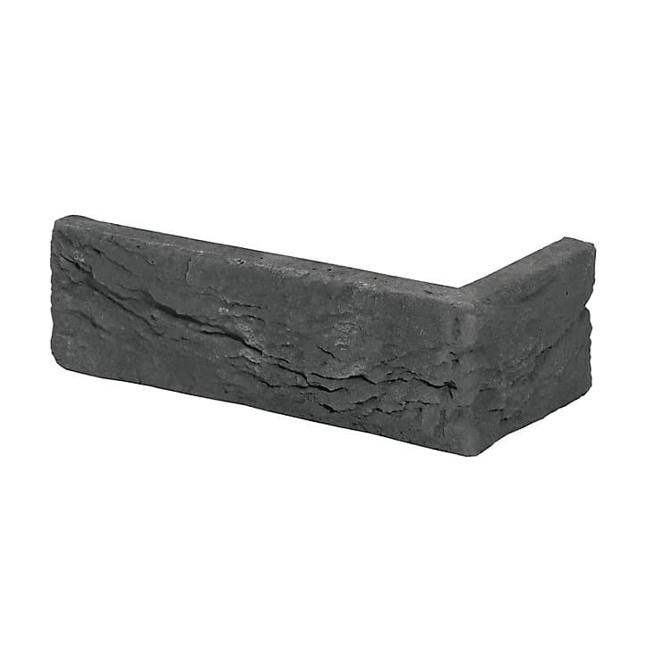 Angle plaquette de parement béton effet pierre gris Luberon L.21 x l.6,5 cm Stegu