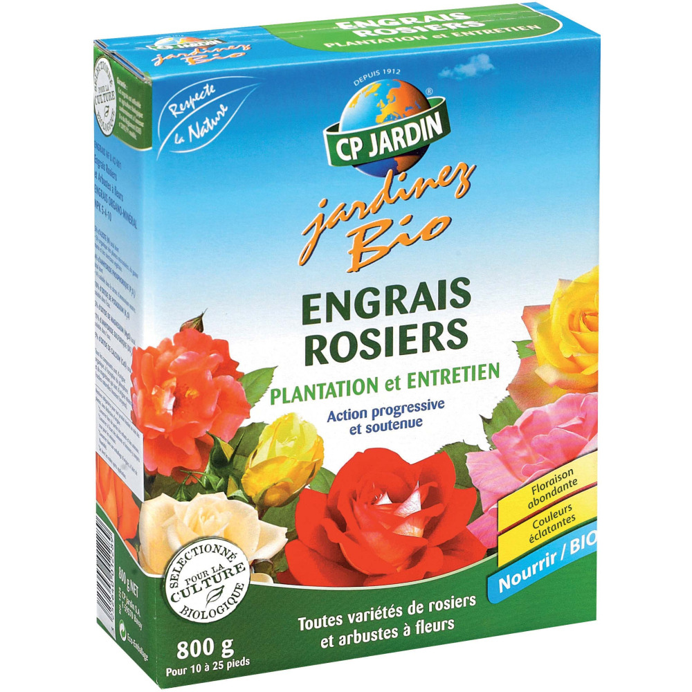 Engrais organique pour rosiers 800 gr (lot de 2)