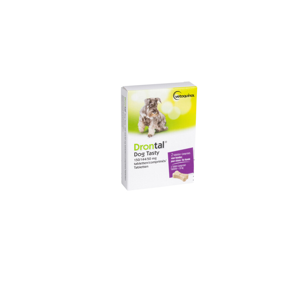 Drontal Dog Tasty Ontworming Tabletten vanaf 10kg2 tabletten