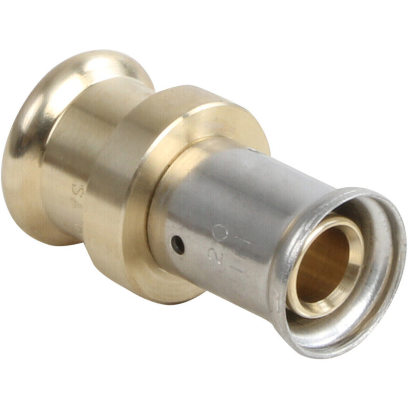 Henco pers overgangsstuk messing 22x20mm