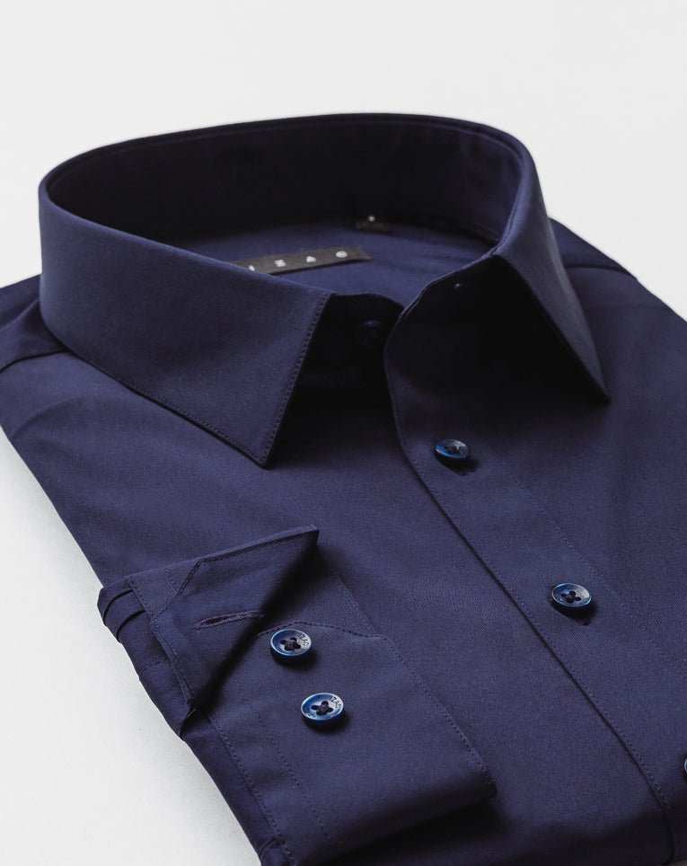Chemise stretch marine foncé