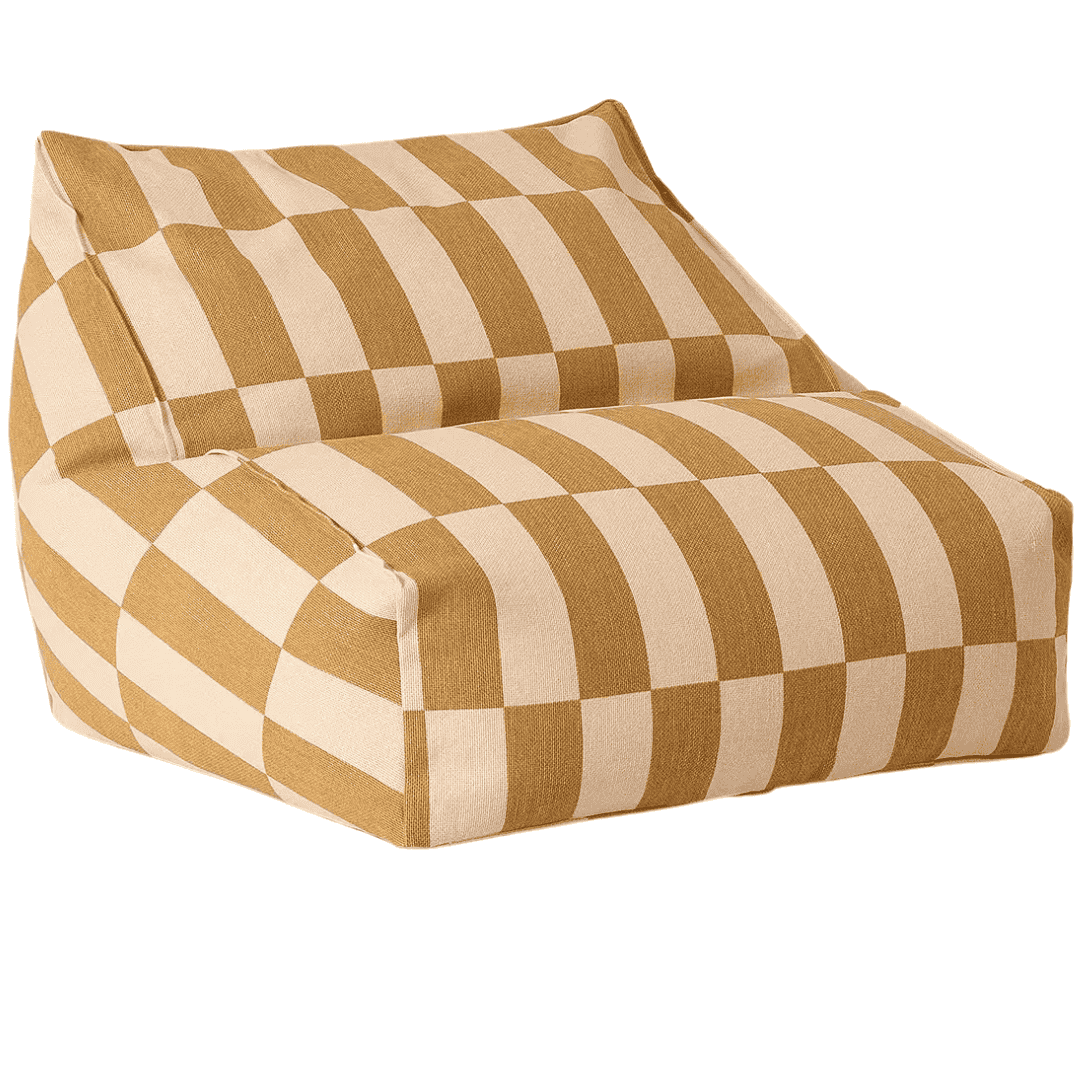 Nobodinoz zitzak vibes - mustard and sand tiles