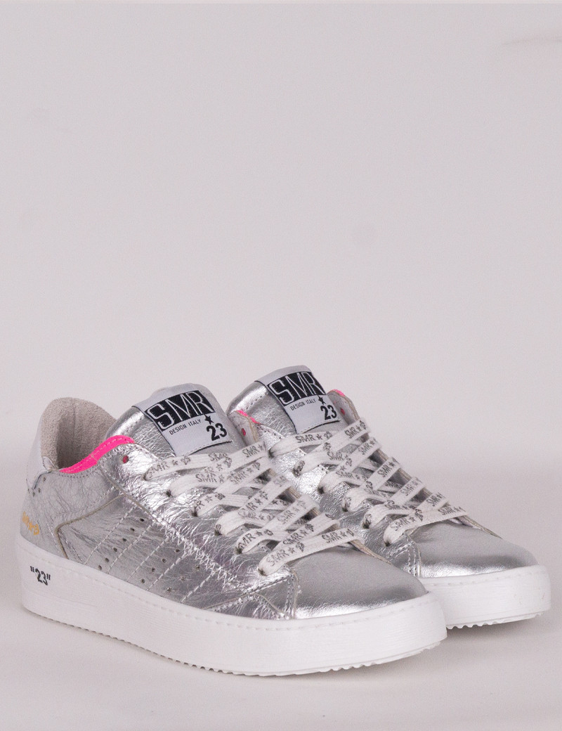 SEMERDJIAN BASKETS SIROUN BASSES CUIR ARGENT ROSE 10114