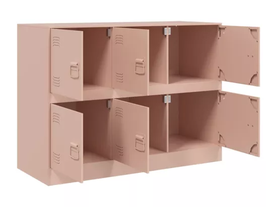 Buffet rose 99x39x73 cm acier