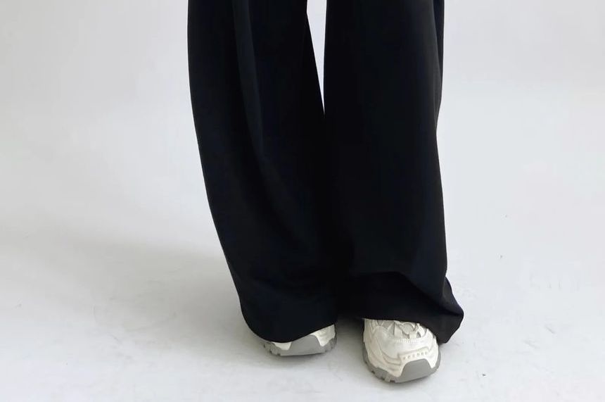 Asiris - Hoge taille, losse, wijde joggingbroek