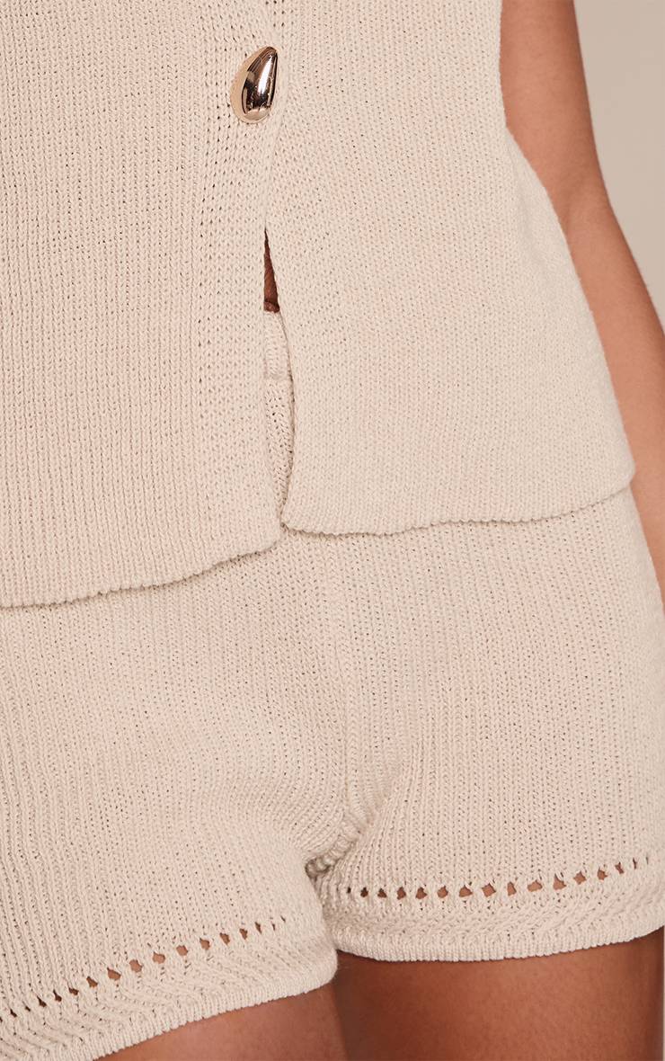 Avoine Short Mini En Crochet Tricoté
