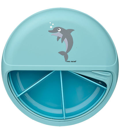 Carl Oscar Snackbox - SnackDisc - 15 cm - Blau m. Delphin