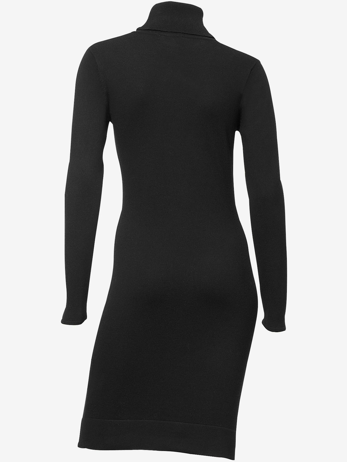 Robe en tricot à manches longues et col roulé