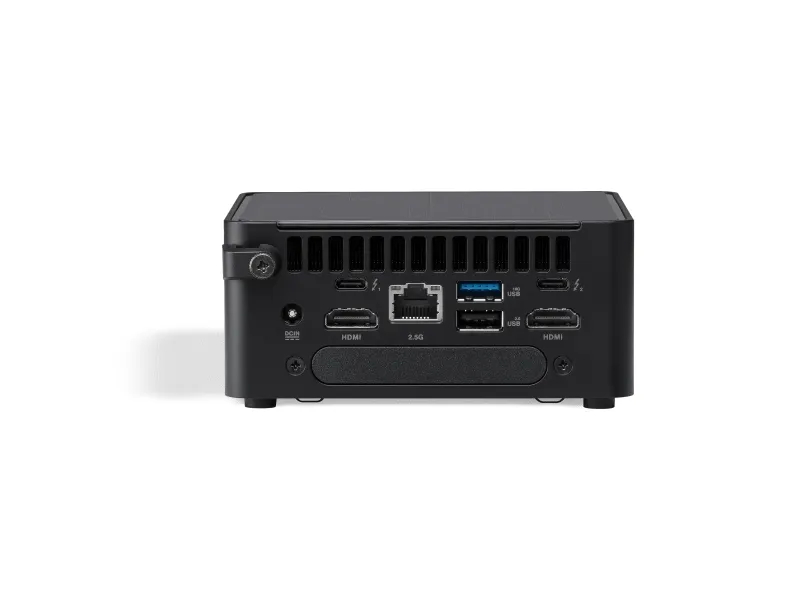ASUS NUC 14 Pro RNUC14RVHV500000I - Barebone - mini PC 1 x Core Ultra 5 135H / op til 4.6 GHz - RAM 0 GB - Intel Arc Graphics - IEEE 802.11ax (Wi-Fi 6E), Bluetooth 5.3, Gigabit Ethernet, 2.5 Gigabit Ethernet - Win 11 - sort