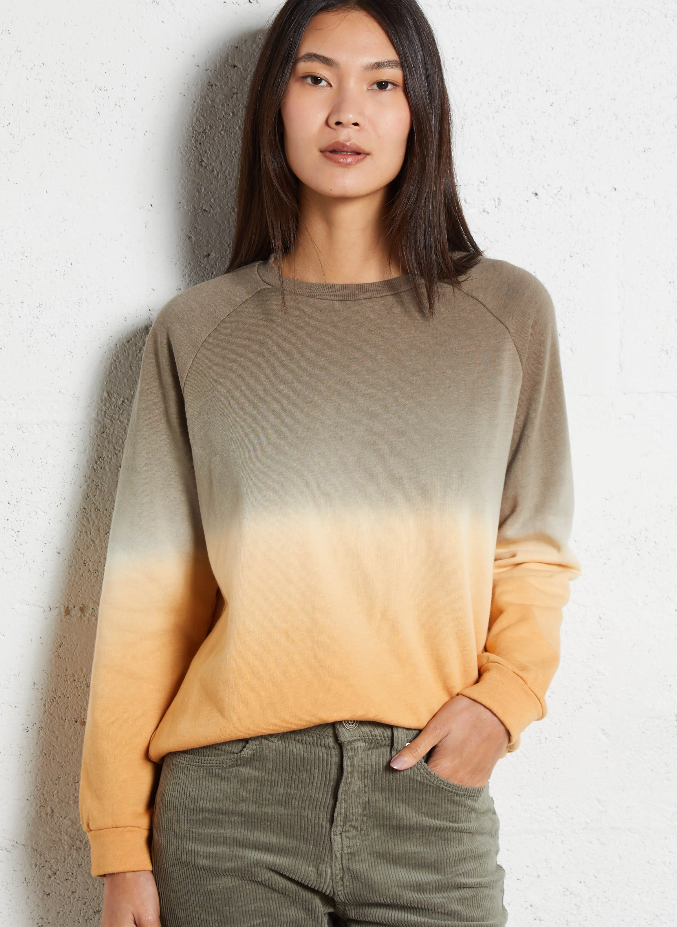 SALOME - Pull imprimé en coton mélangé | Vert