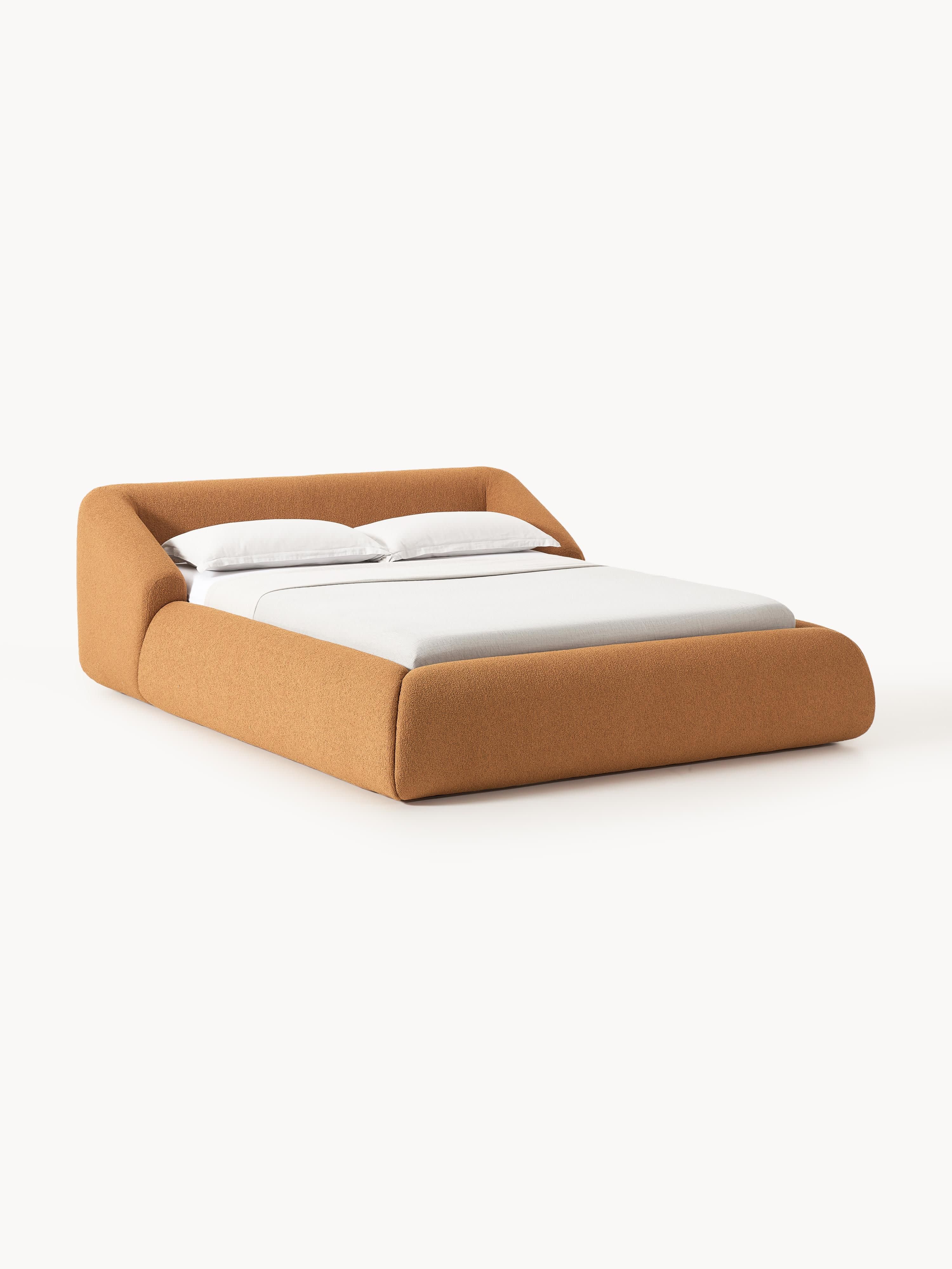 Gestoffeerd bouclé bed Sofia