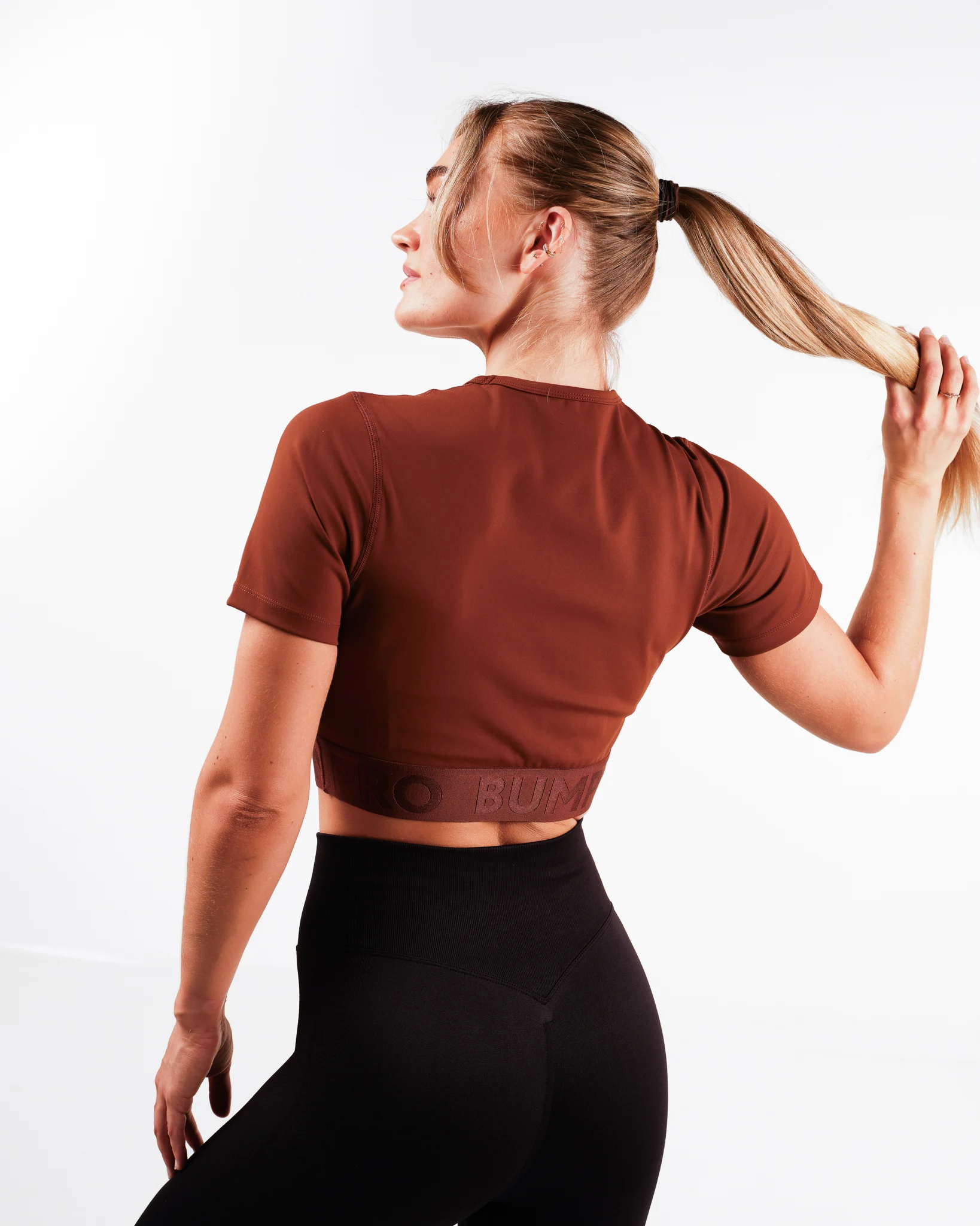 Bumpro Lively Crop Tee Brown Chocolate