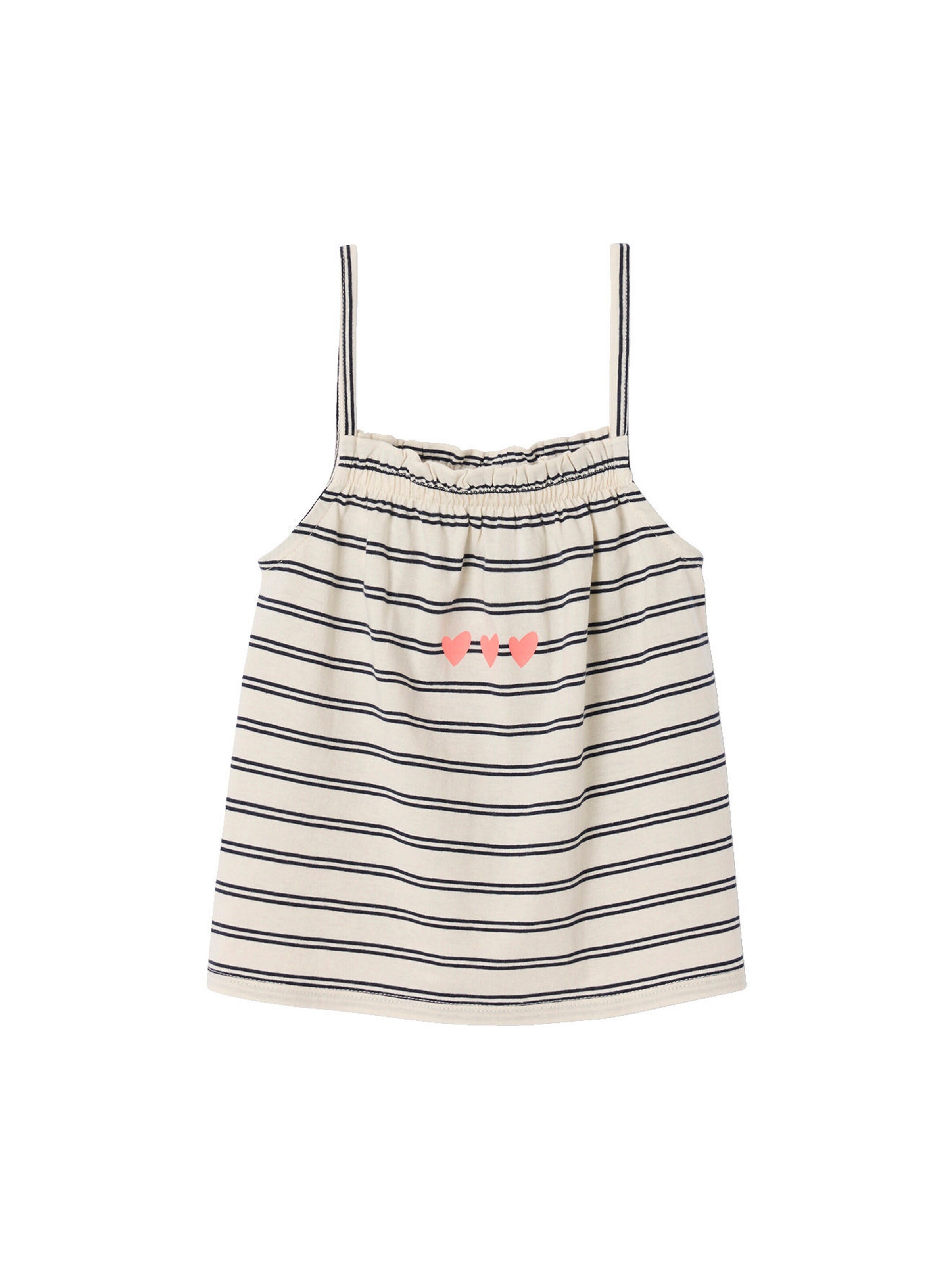 Vertbaudet Mädchen-Set: Top & Shorts mit Gürtel blau gestreift