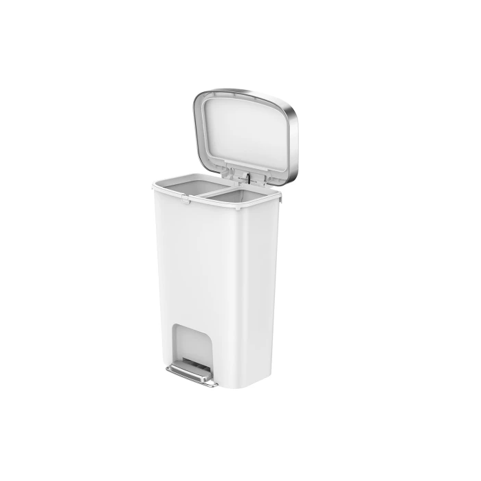 EKO Hana 1 Pedaalemmer 2x25 Liter Wit (VB625550W)