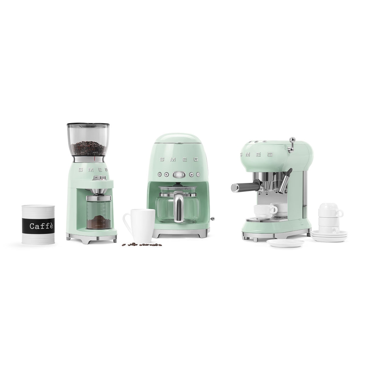 SMEG Kaffeemühle Pastellgrün 50's Style elektrisch