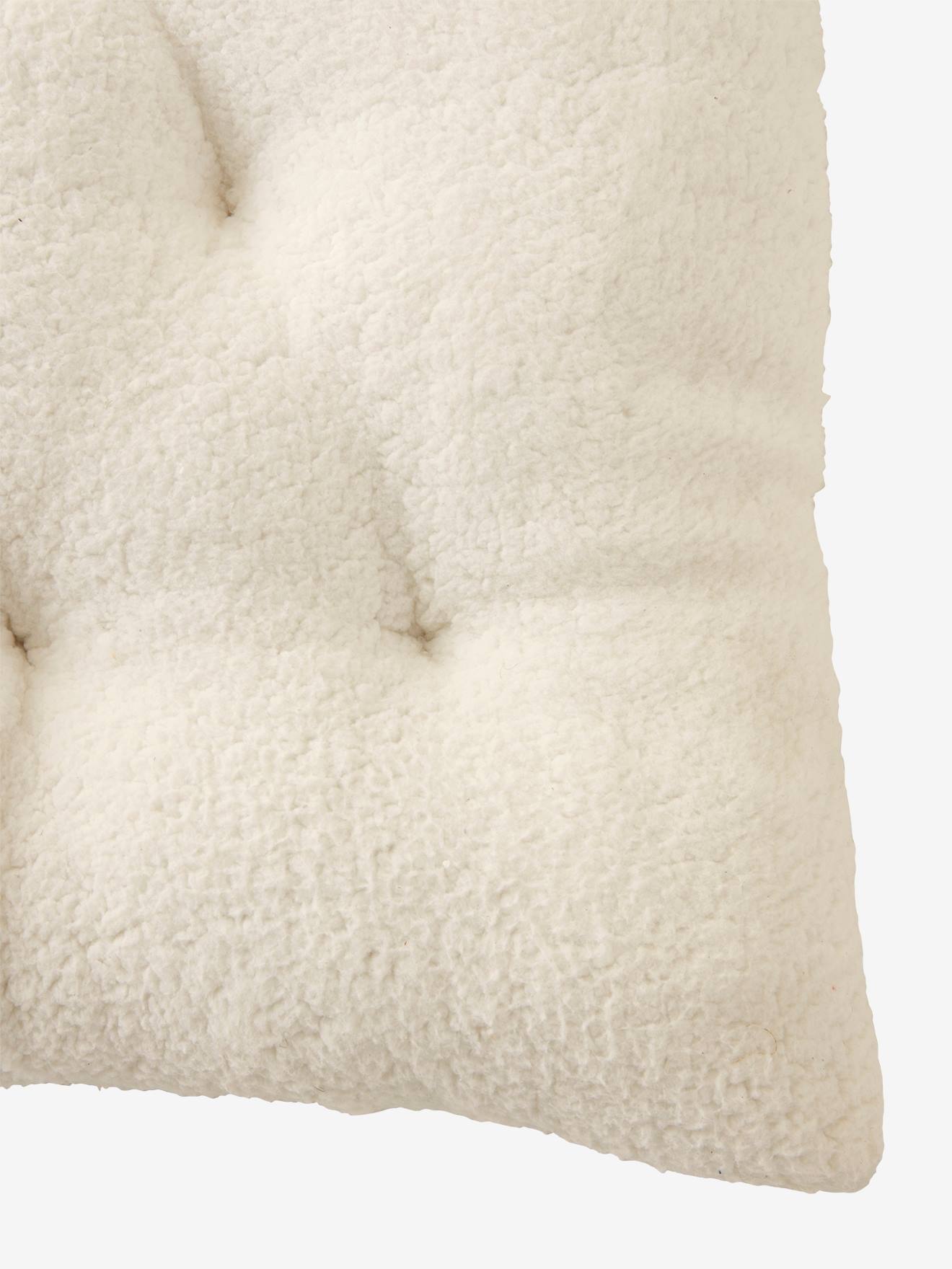 Colchão de chão Small Nomad bege liso, tamanho médio, com duas opções de tecido e estampa.