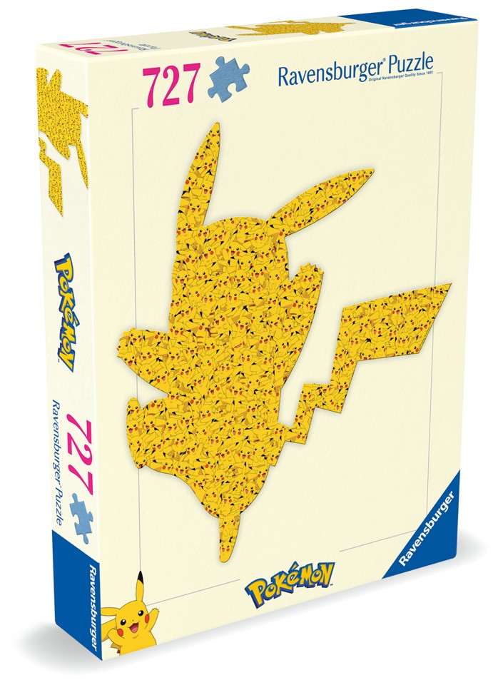 Ravensburger - Puslespil Pokémon Shaped Pikachu 727 brikker